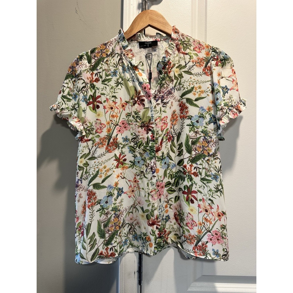 Tahari NWT Botanical garden Top XS
